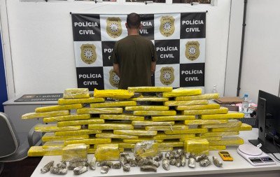 Motorista de aplicativo é preso com 30 quilos de maconha em Novo Hamburgo