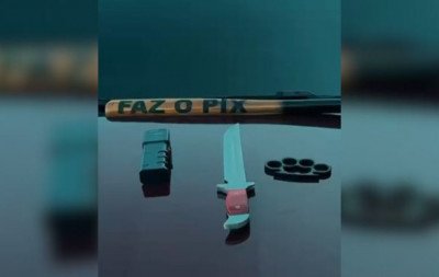 Preso com taco "Faz o Pix": Agiota usava objeto peculiar e armas para extorquir vítimas com juros abusivos