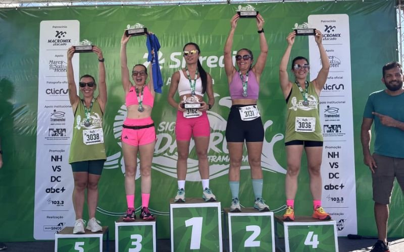 Vencedoras dos 3 km do Sicredi Day Run Tramandaí neste domingo (8)
