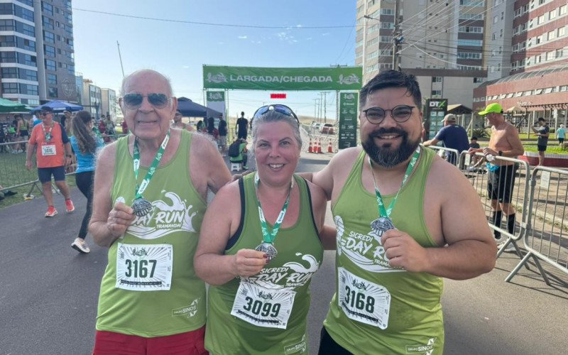 Arno, Carla e Giovani, três gerações na Sicredi Day Run