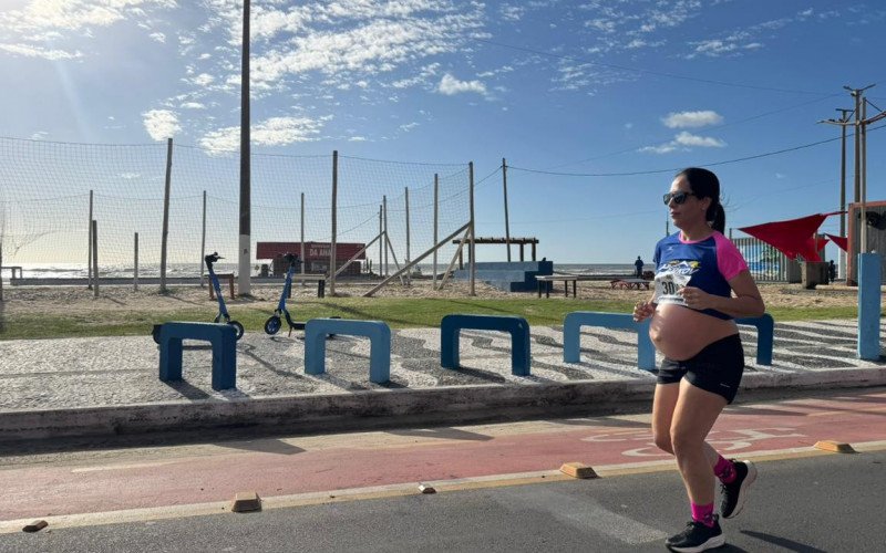 Grávida de 7 meses, René fez a prova de 3 km | abc+