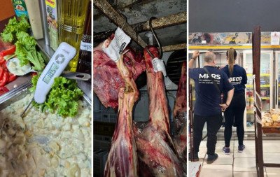 Quase 2 toneladas de alimentos impróprios são retirados de mercados e restaurante em Imbé e Tramandaí