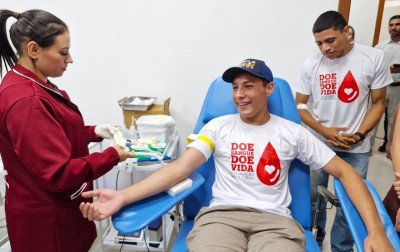Luis Felipe Schuck doou sangue pela primeira vez