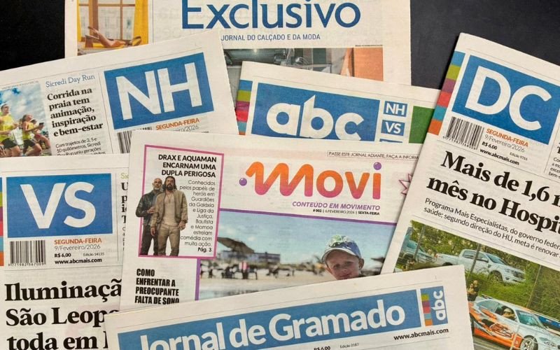 Jornais do Grupo Sinos: NH, VS, DC, ABC, Jornal de Gramado, Exclusivo e Movi | abc+
