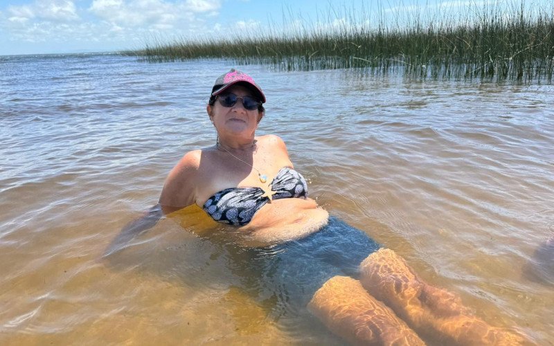Vera Reis, de Alvorada, gosta de mais da Lagoa do que praia