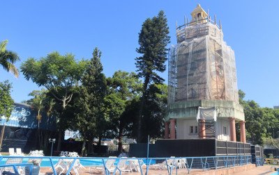 Revitalização avança e topo do Monumento ao Imigrante já está à vista; veja como está a obra