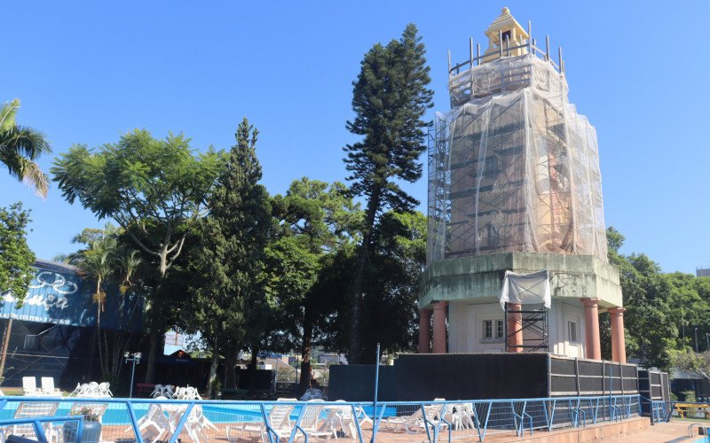 Revitaliza&ccedil;&atilde;o avan&ccedil;a e topo do Monumento ao Imigrante j&aacute; est&aacute; &agrave; vista; veja como est&aacute; a obra