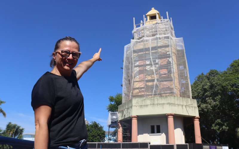Ingrid mostra avanços no Monumento ao Imigrante