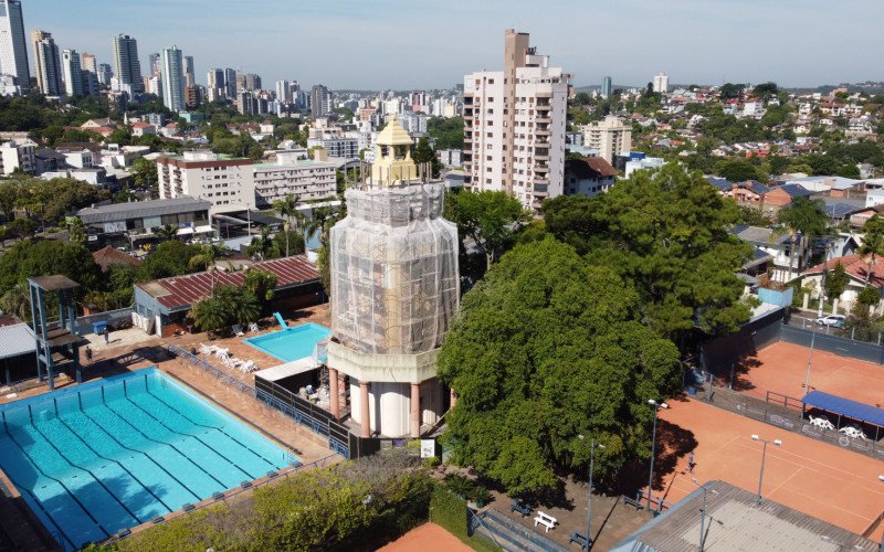 Primeira etapa da reforma do Monumento ao Imigrante est&aacute; em 60%