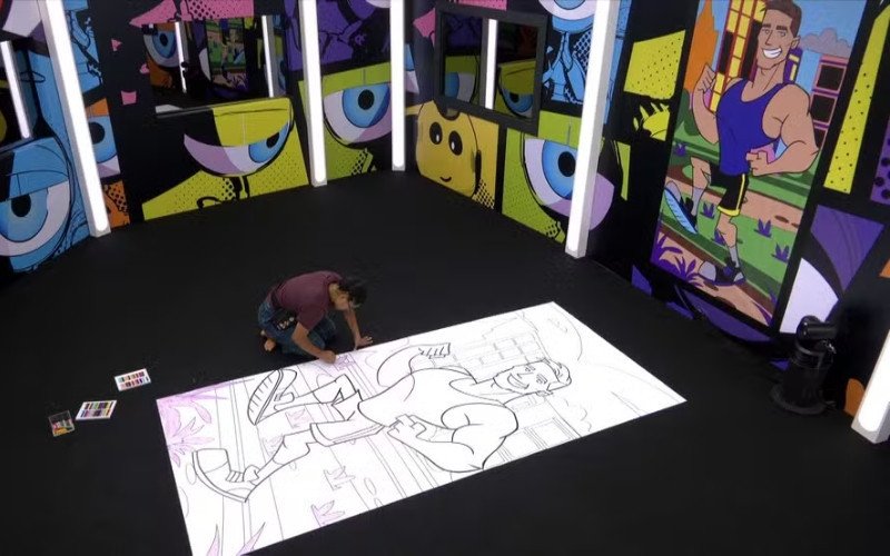 Milena tem que cumprir desafio de pintar Jonas gigante para voltar à festa do líder no BBB 26 | abc+