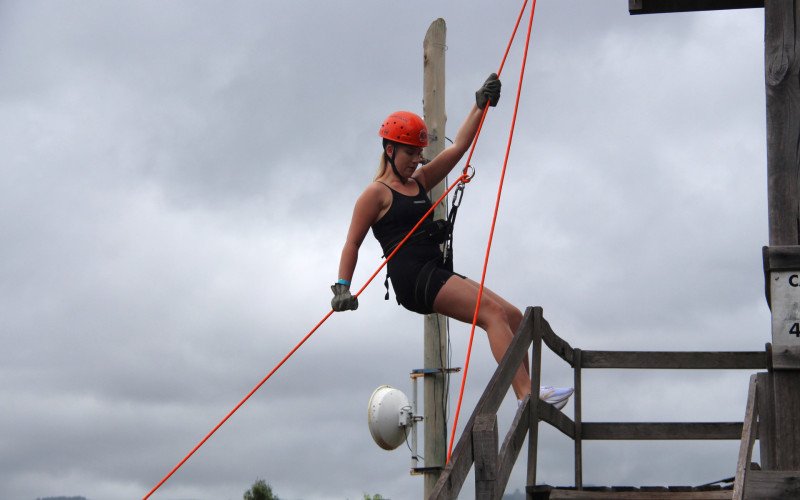 Alana destacou a adrenalina e a coragem para realizar a descida