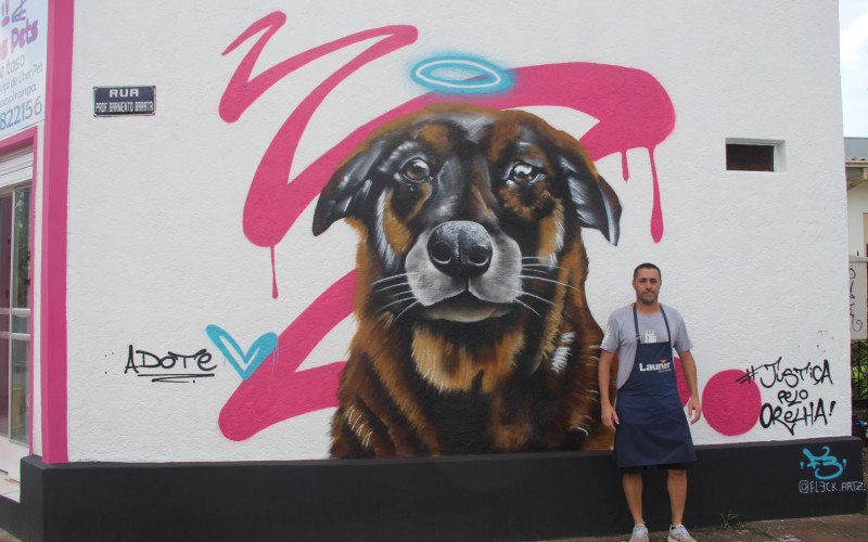 Mural Orelha - Sapiranga - Maurício é proprietário do Spa dos Pets | abc+