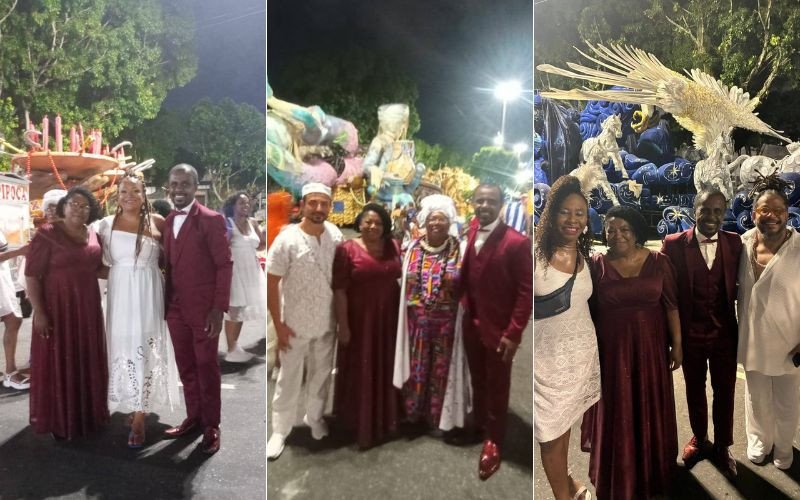Representantes do grupo Maçambique de Osório participaram do desfile da Portela, no Rio de Janeiro | abc+