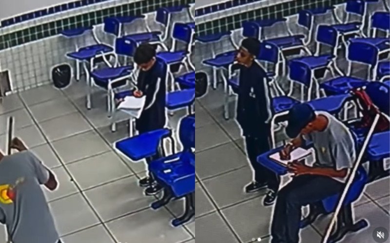 Momento foi gravado por câmeras de segurança da UEB José de Ribamar Bogéa, no Maranhão | abc+