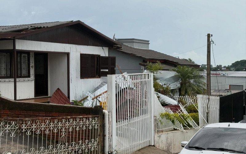 Rastro de destruição pela cidade de Palmeira das Missões