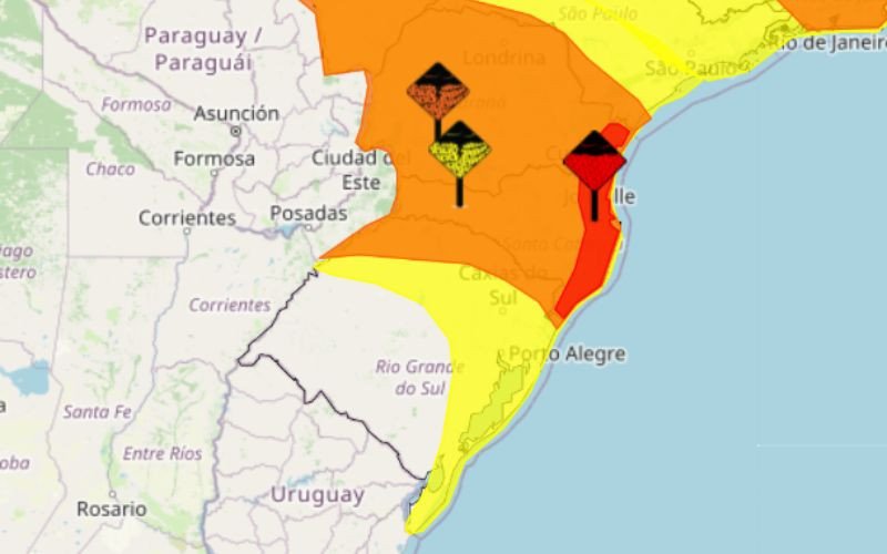 RS está sob dois alertas de tempo do Inmet | abc+
