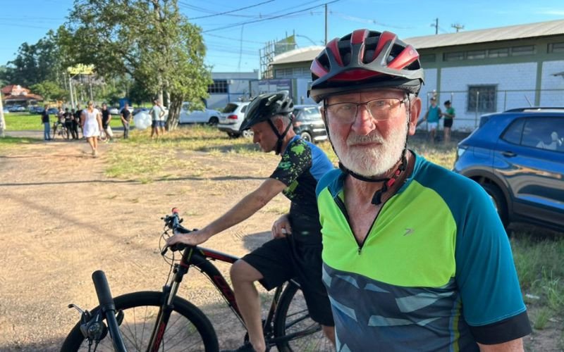 Edison Claudio Klein veio de Igrejinha especialmente para participar da manifestação