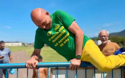 "Me encantei com o carinho que recebi aqui": Luciano Hang avalia terrenos para novas Havan no RS
