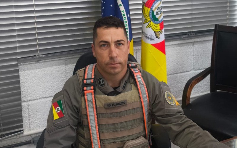 Comandante do Grupo Rodoviário de Gramado, tenente Cléu Minuzzo