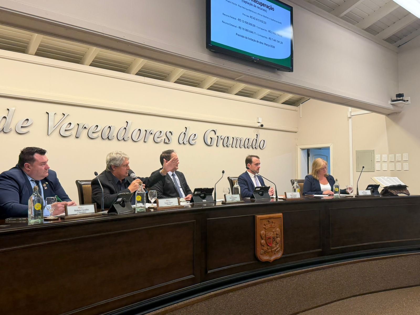 Sessões da Câmara de Gramado retornam com projetos relacionados ao estacionamento rotativo e transporte escolar