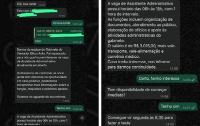 Golpistas usavam nome de vereador para falsas ofertas de emprego em Novo Hamburgo