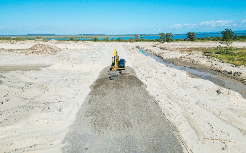 Fase de obras da Lake Bairro Planejado