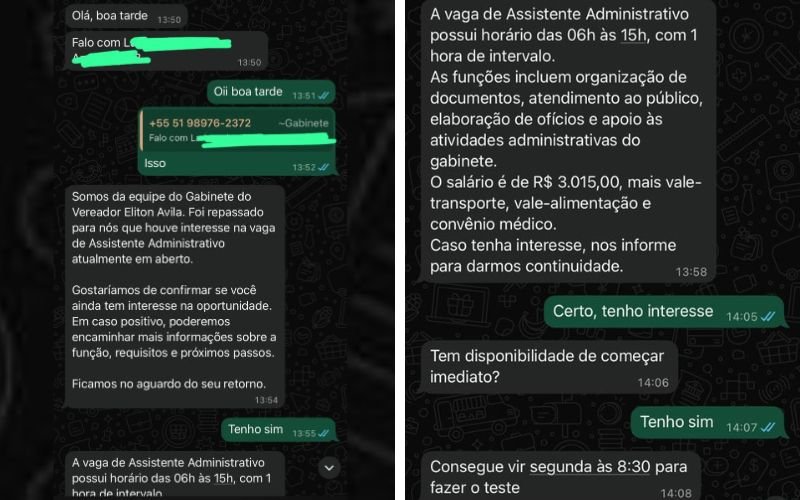 Golpistas usavam nome de vereador para falsas ofertas de emprego em Novo Hamburgo