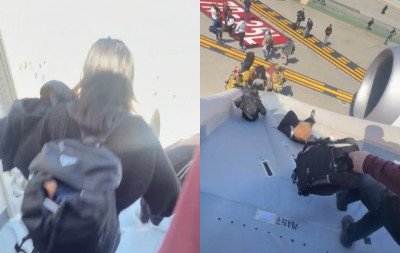 VÍDEO: Sinal de incêndio em motor de avião causa pouso de emergência e 256 passageiros desembarcam de escorregador