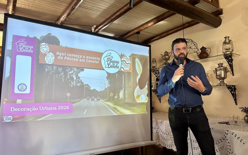 Secretário de Turismo, Athos Cunha, apresenta os detalhes da Páscoa em Canela