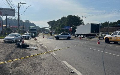 VÍDEO: Motociclista morre em colisão em retorno da RS-240, em São Leopoldo