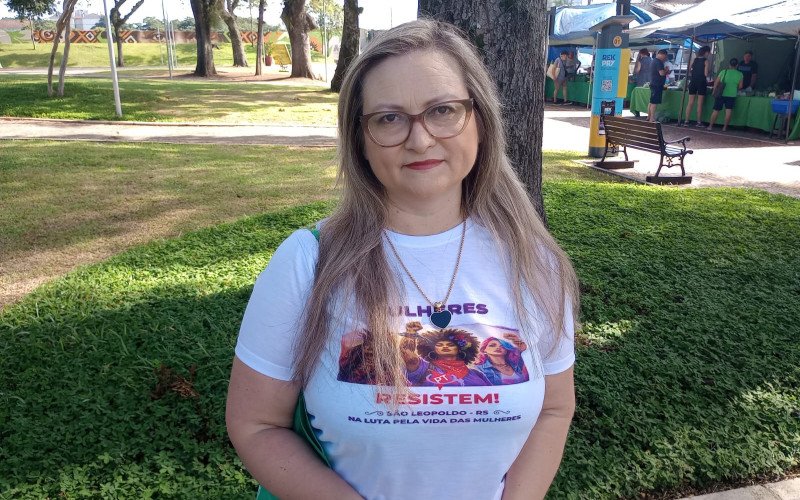 Clediana Langner, coordenadora do Fórum das mulheres, e coordenadora da caminha 8M, contou que a iniciativa é uma marca triste