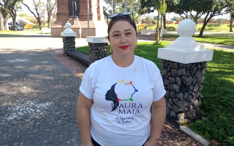 A assistente social da Casa da Jéssica, Catiane Almeida, falou que a instituição foi apoiar a caminhada 8M