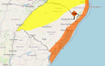 Alerta de chuva e vento intensos: RS e grande parte do Brasil estão sob aviso do Inmet neste domingo; saiba onde