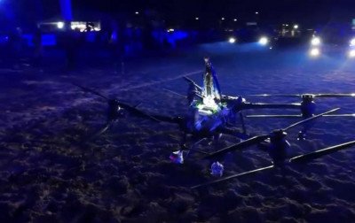 VÍDEO: Inovação faz Nossa Senhora Aparecida chegar de drone ao rodeio em Campo Bom