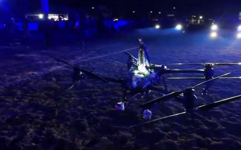 Imagem de Nossa Senhora Aparecida foi levada por drone em Campo Bom | abc+