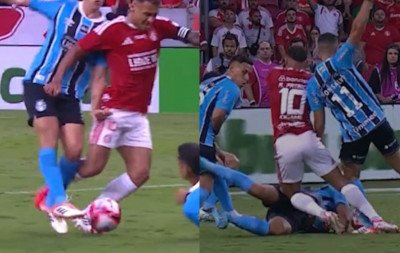 "Não tem esse calço", afirma árbitro do Gre-Nal, no áudio do VAR, sobre pênalti não marcado para o Inter