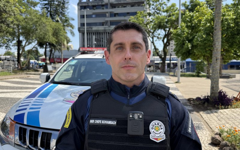 Inspetor chefe da Guarda Municipal de Novo Hamburgo Lucas Schvambach