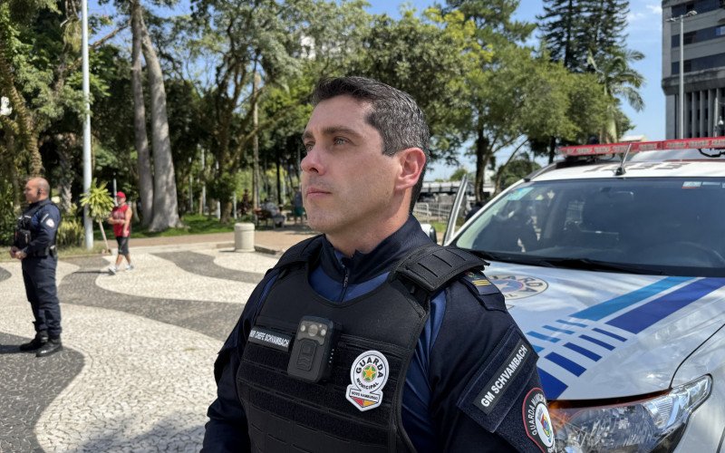 Inspetor chefe da Guarda Municipal de Novo Hamburgo Lucas Schvambach
