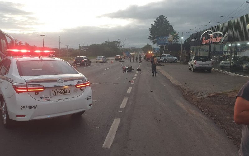 Acidente aconteceu na manhã desta segunda-feira (9), no km 48 da RS-239