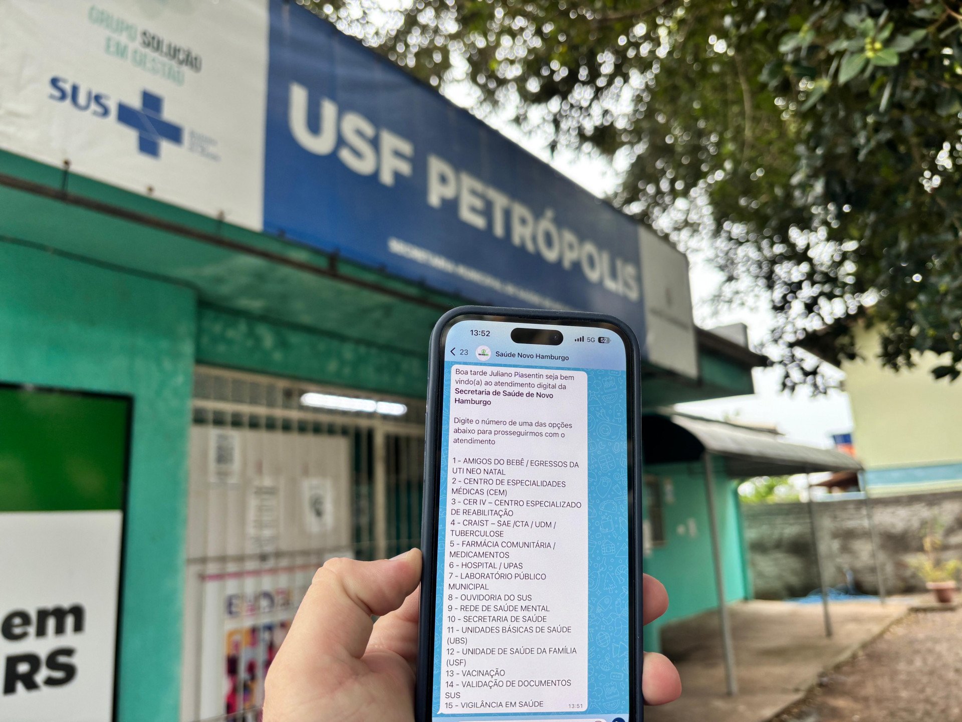Pacientes podem receber comprovante de consultas pelo celular em Novo Hamburgo; saiba como funciona