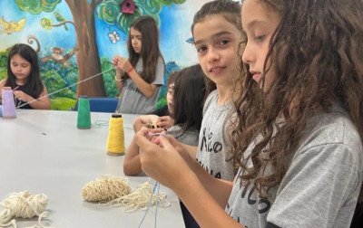 Oficina de crochê conquistou os alunos na Emeb Nilo Peçanha
