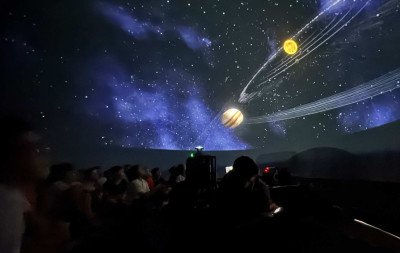 Planetário móvel é instalado dentro de escola em Estância Velha