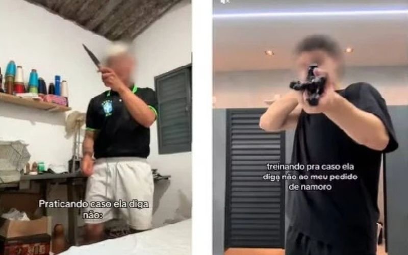 Socos, facadas ou tiros: Homens simulam agredir mulheres que recusam namoro em trend que viralizou nas redes sociais