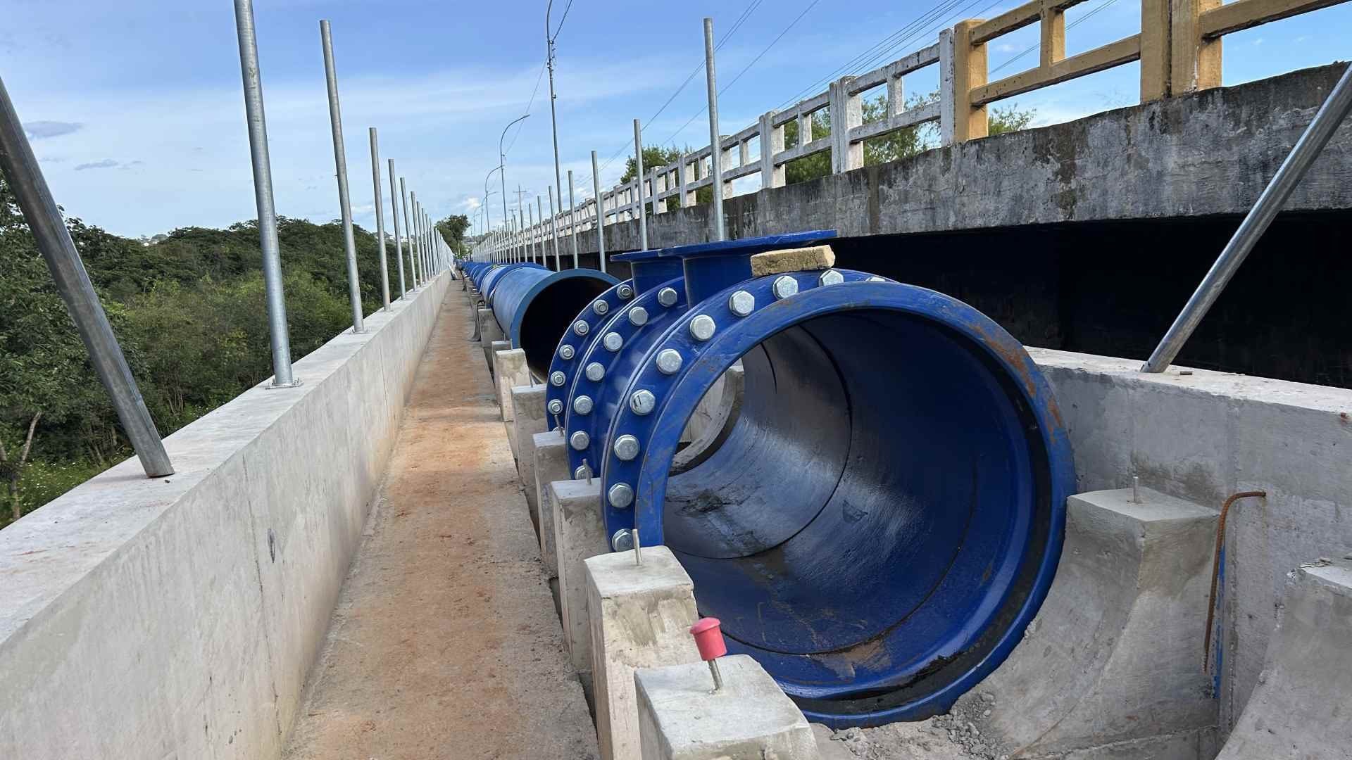 Instala&ccedil;&atilde;o de rede de &aacute;gua com canos de um metro de di&acirc;metro entra na reta final em Novo Hamburgo