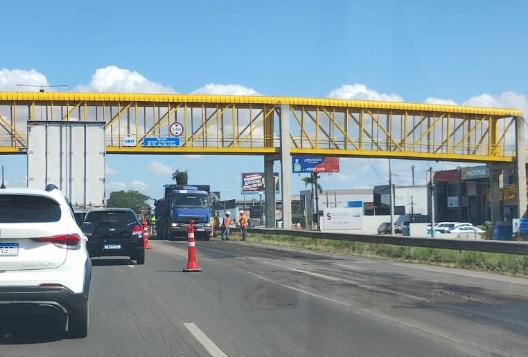 BR-116: Trecho de S&atilde;o Leopoldo tem obras e estreitamento de pista entre a Scharlau e as pontes do Sinos