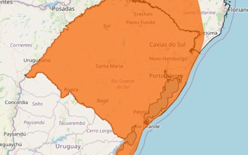 Inmet alerta para risco de tempestades no Rio Grande do Sul; confira a previs&atilde;o