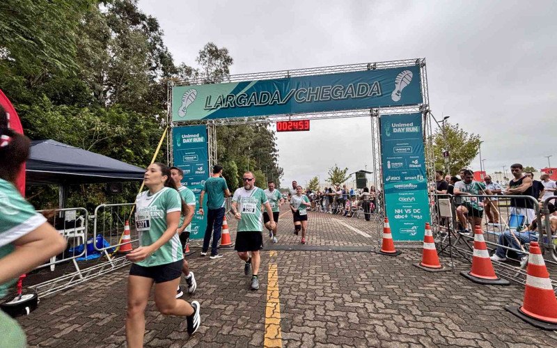 Chegada de atletas na Unimed Day Run