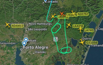 "Tem uma parede aqui": Tempestade atrasa chegada de pelo menos seis voos em Porto Alegre