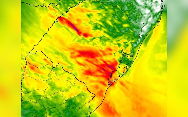 RS em alerta: Temporais severos com vento de 100 km/h e risco de estragos estão previstos para esta segunda-feira (23)