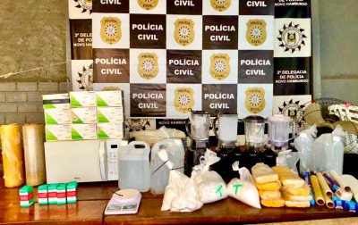 Laboratório de drogas é fechado no bairro Pinheiro, em São Leopoldo
